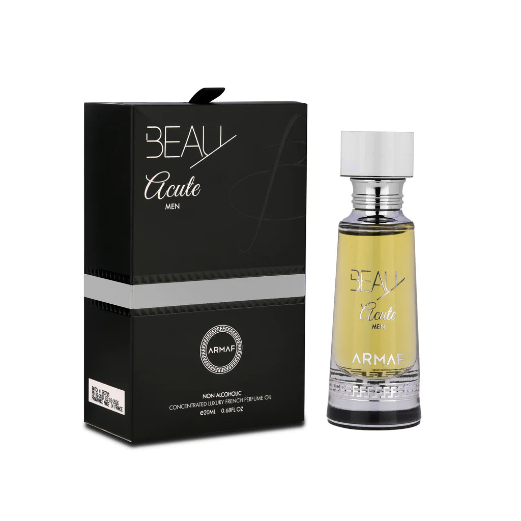 Armaf Beau Acute Man perfume oil 20ml long lasting men's fragrance with fresh woody aromatic scent