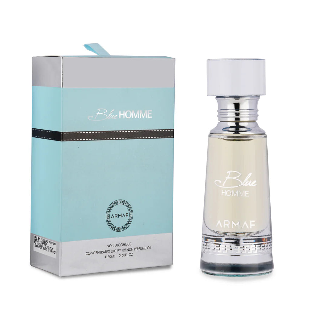Armaf Blue Homme Man perfume oil 20ml long lasting men's fragrance with citrus woody aromatic scent