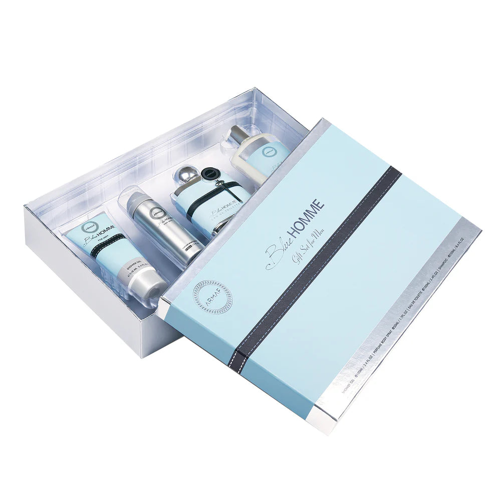 Armaf Blue Homme Special Edition Gift Set 4 pieces for men with fresh aquatic citrus fragrance and long lasting masculine scent