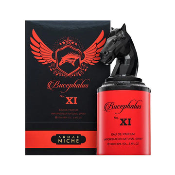 Armaf Bucephalus No XI Man Eau De Parfum 100ml men's fragrance with blackcurrant pineapple bergamot myrrh jasmine rose and warm vanilla amber musk base