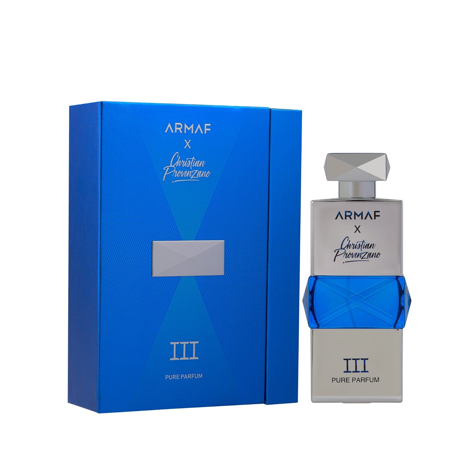 Armaf Christian Provenzano III Silver Blue Eau De Parfum 100ml fragrance bottle