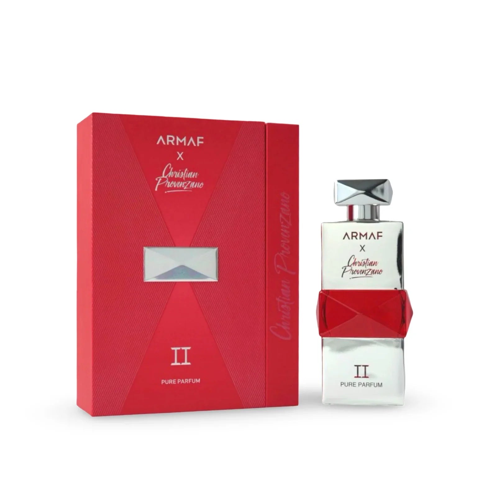 Armaf Christian Provenzano No 2 Silver Red Eau De Parfum 100ml fragrance bottle