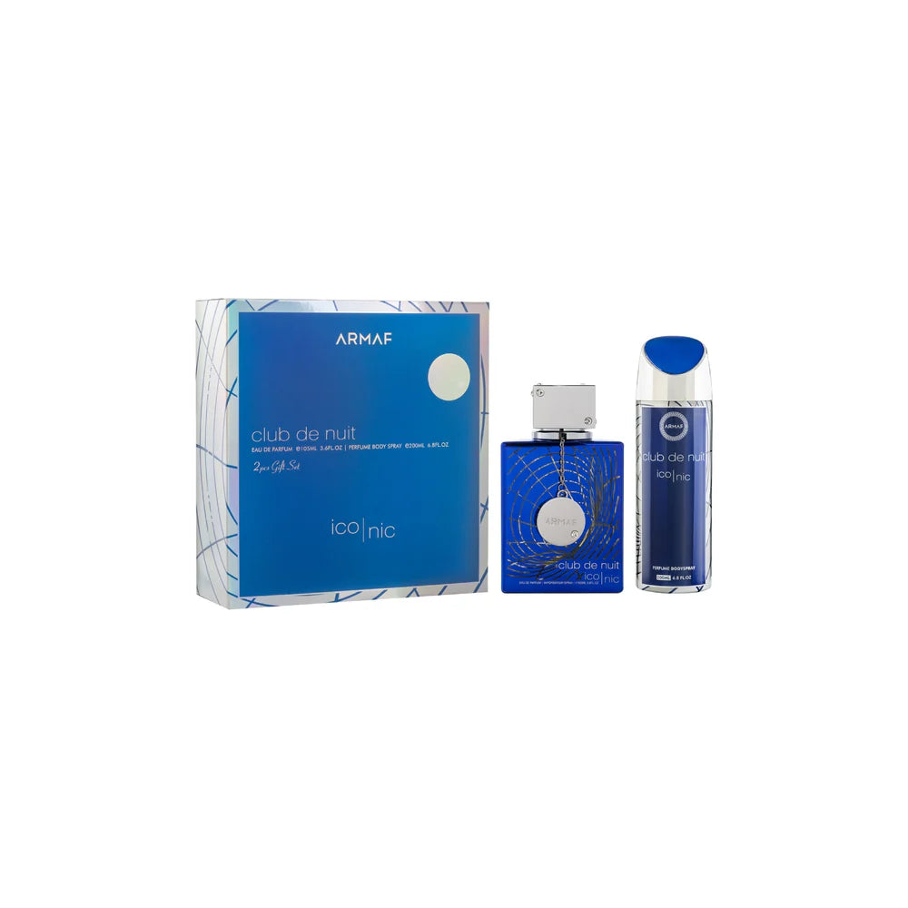 Armaf Club de Nuit Blue Iconic Gift Set 2 pieces for men with fresh citrus spicy woody fragrance and long lasting masculine scent