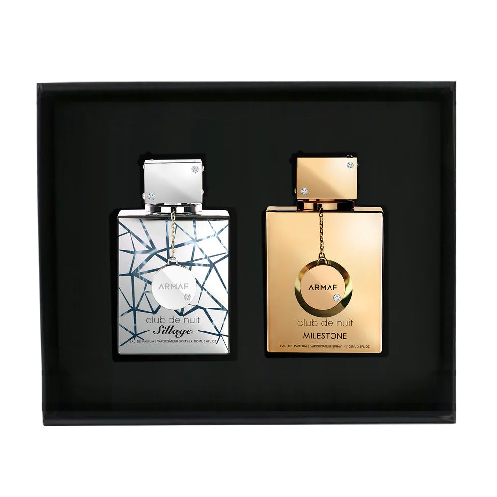 Armaf Club De Nuit Sillage and Milestone 2 pieces Eau De Parfum set premium fragrance duo