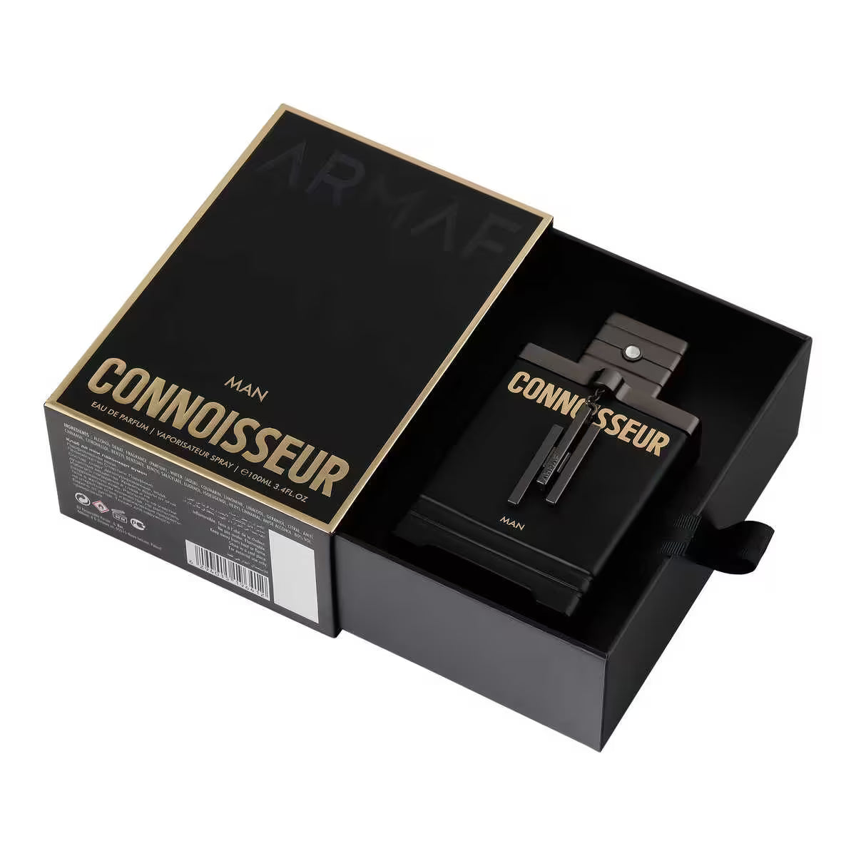 Armaf Connoisseur Man Black EDP 100ml long lasting perfume bottle
