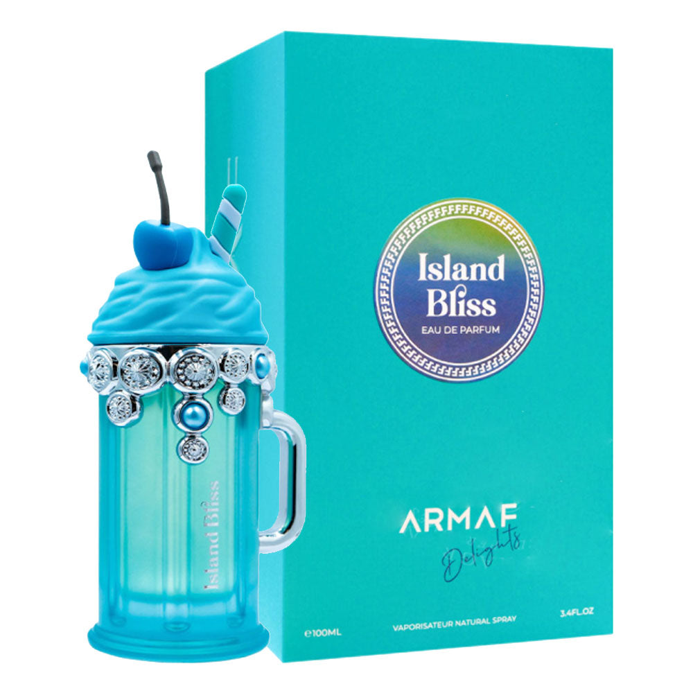 Armaf Delights Island Bliss Eau De Parfum 100ml long lasting women's fragrance with tropical coconut vanilla scent