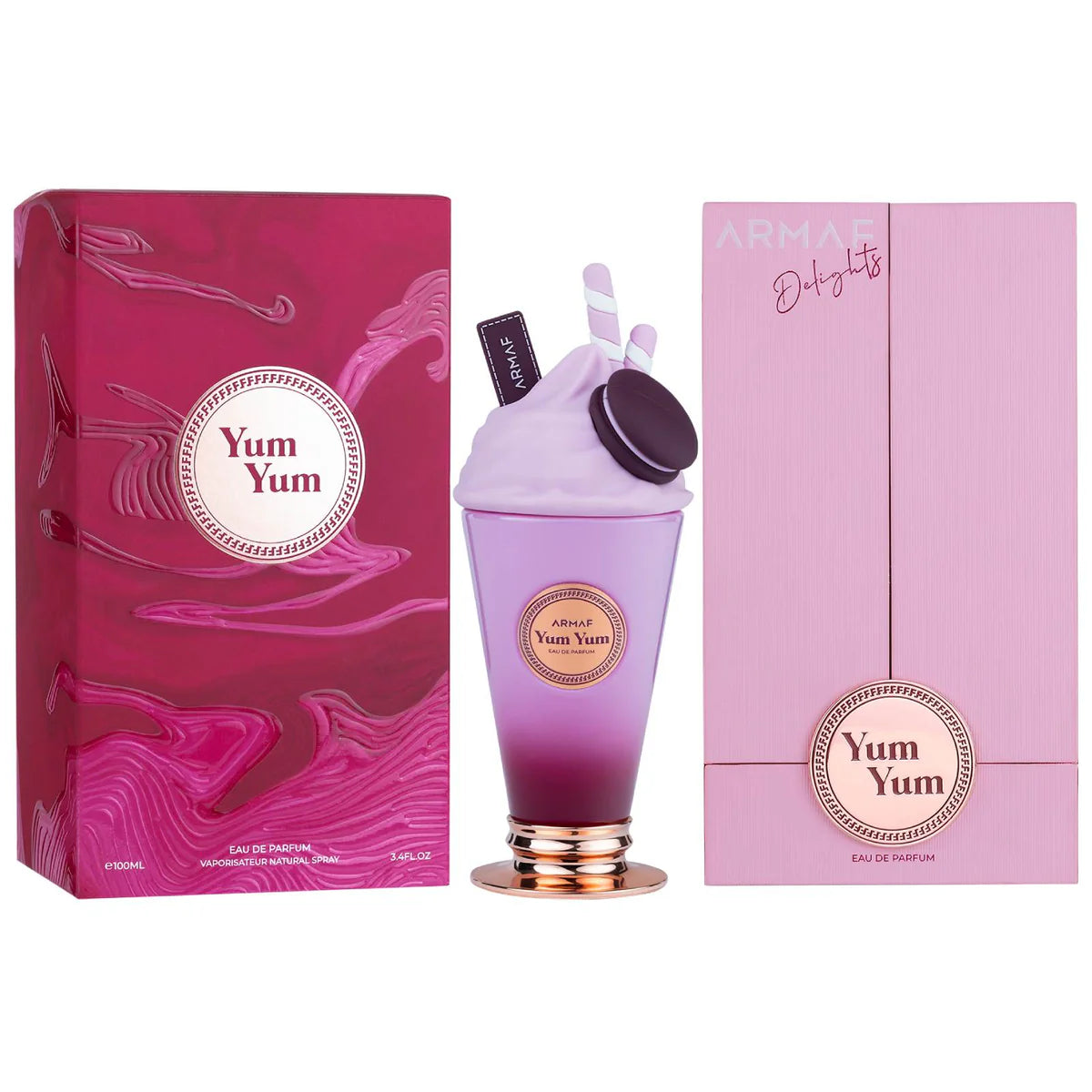 Armaf Delights Yum Yum Eau De Parfum 100ml cherry vanilla fragrance for women with amber musk and powdery notes
