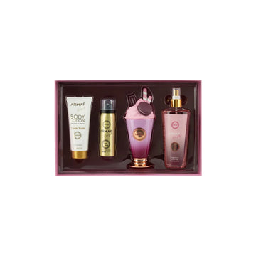 Armaf Delights Yum Yum Special Edition 4 piece gift set for women with wild berries cherry orange bergamot rose vanilla musk and amber notes
