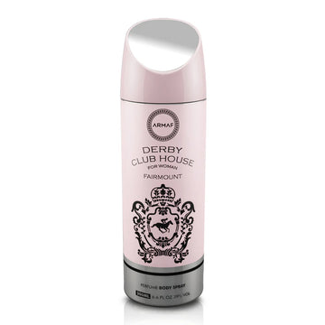 Armaf Derby Club House Fairmount Woman Deodorant Spray 200ml long lasting women's fragrance with cardamom bergamot jasmine red apple and elegant fruity floral scent