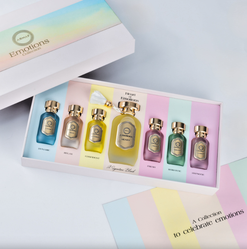 Armaf Emotions Collection Luxury 7 piece fragrance set premium unisex scent collection with multiple mini perfumes for every mood and occasion