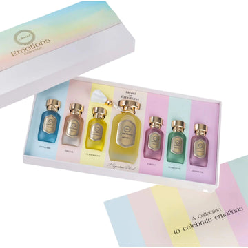 Armaf Emotions Collection Luxury Gift Set 7 pieces includes multiple eau de parfum fragrances with floral fruity woody and oriental scent profiles