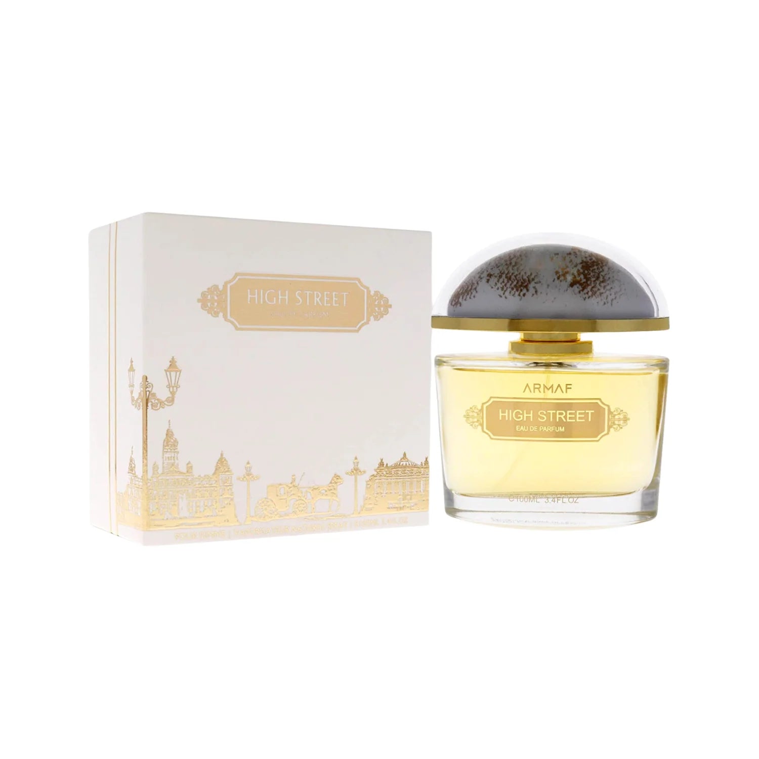 Armaf High Street Woman Pour Femme 100ml premium women's perfume with floral fruity fragrance and warm amber cashmere wood musk aroma