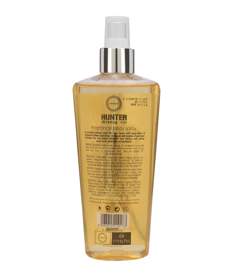 Armaf Hunter body mist 250ml fresh woody fragrance for men ideal for daily use