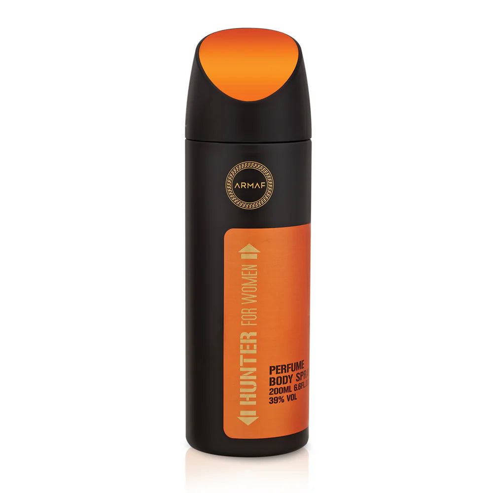 Armaf Hunter Woman Deodorant Body Spray 200ml for women with jasmine green almond liquo rice praline and a soft elegant everyday scent