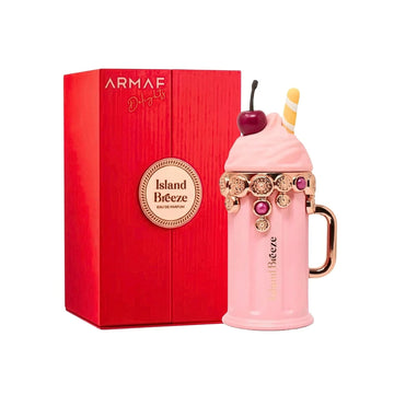 Armaf Island Breeze Eau De Parfum 100ml women's fragrance with pink peach bergamot wild berries rose davana vanilla white musk amber and powdery floral notes