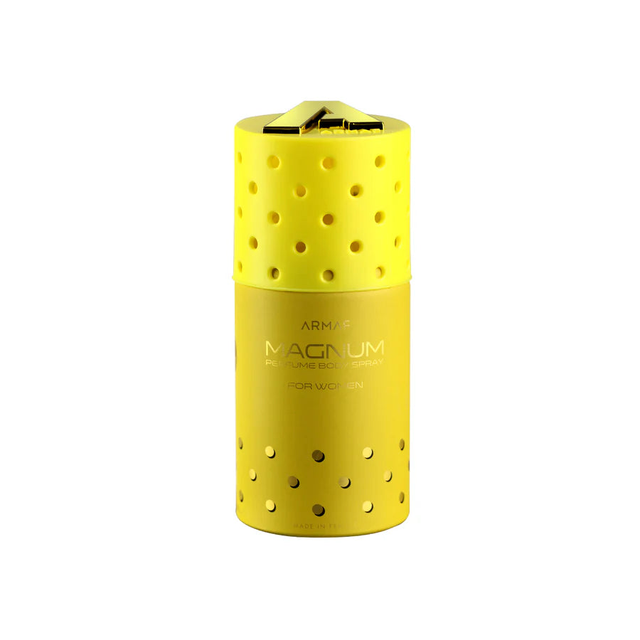 Armaf Magnum Pour Femme A11 Yellow Gold Deodorant Spray 200ml long lasting women's fragrance with fresh floral notes and a vibrant elegant everyday scent