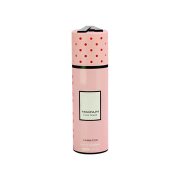 Armaf Magnum Pour Femme Carnation Deodorant Spray 200ml long lasting women's fragrance with freesia orange blossom peach and elegant floral woody scent