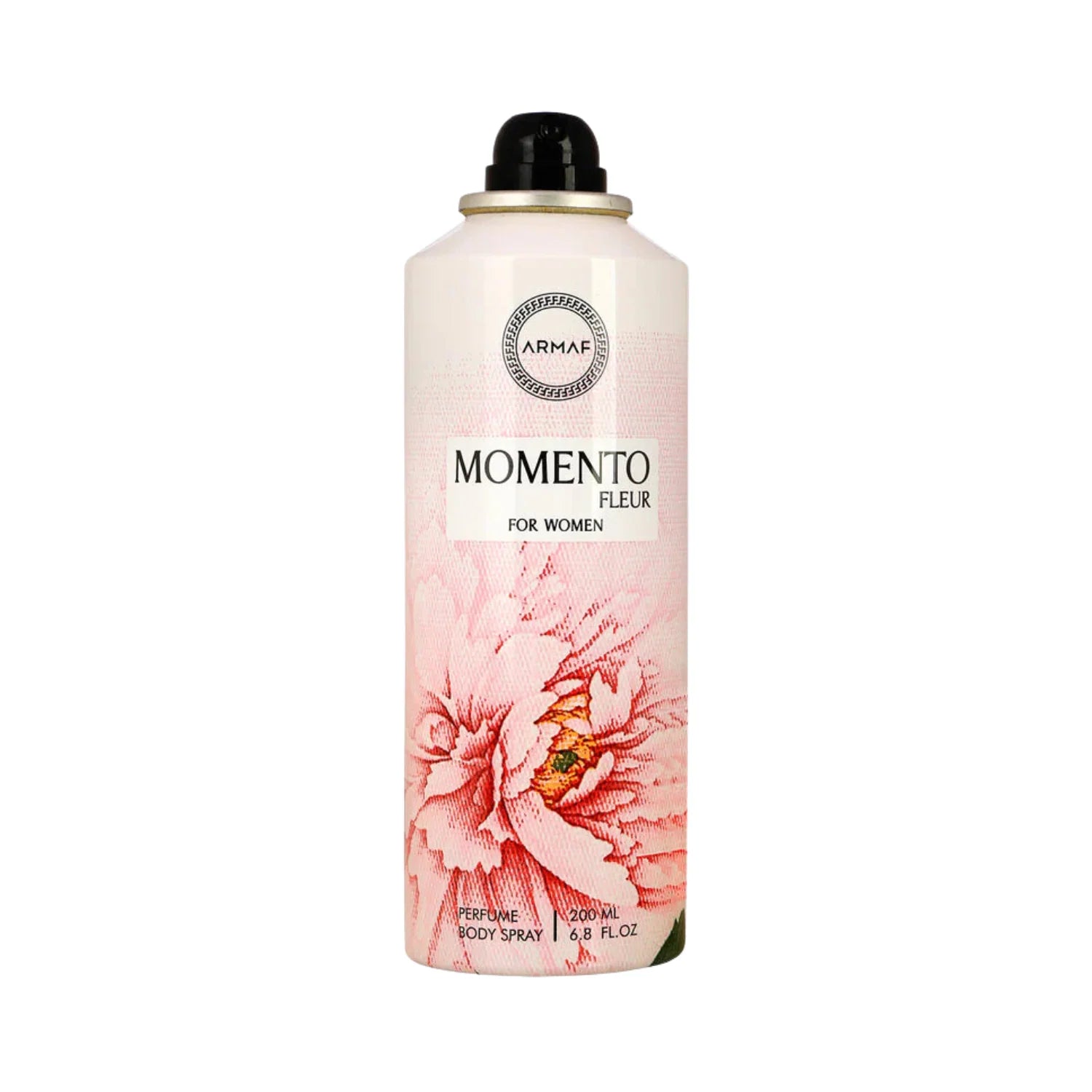 Armaf Momento Fleur Deodorant Body Spray 200ml for women with neroli mandarin peach jasmine tuberose and a soft elegant everyday scent