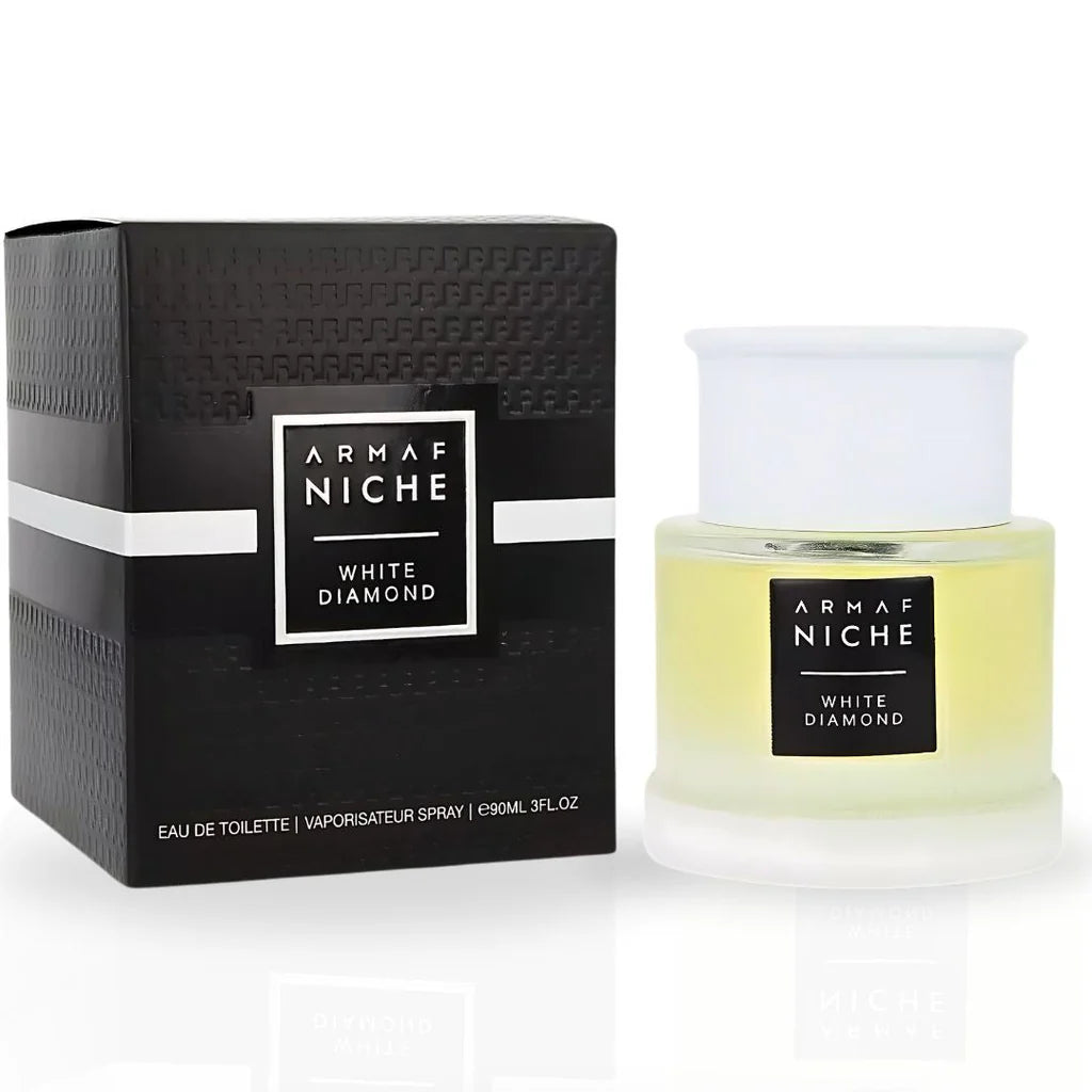 Armaf Niche White Diamond 90ml premium women's fragrance with soft floral elegance fresh citrus notes and smooth musky woody base