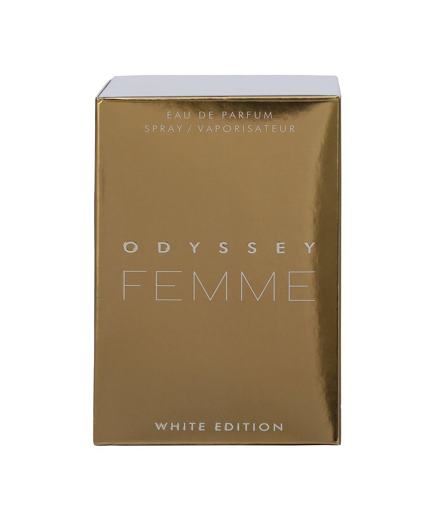 Armaf Odyssey Femme White Edition 100ml long lasting feminine fragrance with fresh floral accords and a smooth powdery woody finish