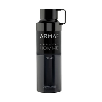 Armaf Odyssey Homme Black body spray 200ml long lasting body spray for men with fresh scent