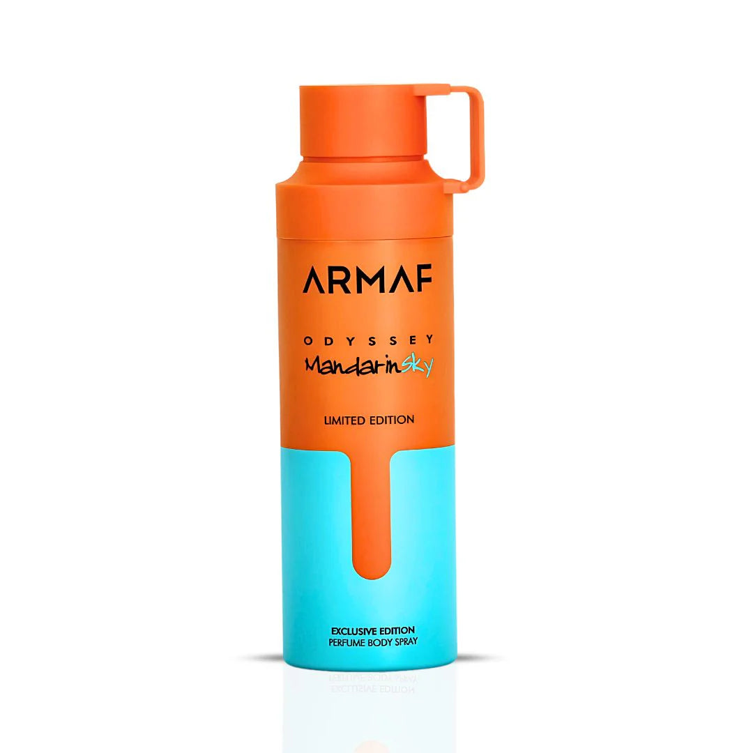 Armaf Odyssey Mandarin Sky Limited Edition body spray 200ml long lasting body spray for men with citrus scent