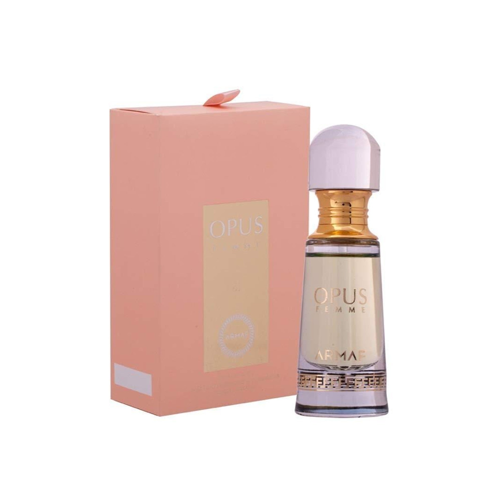 Armaf Opus Femme Perfume Oil 20ml for women with blackcurrant pear pink pepper jasmine rose and vanilla notes