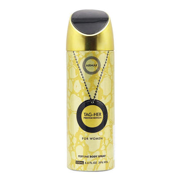 Armaf Tag Her Prestige Deodorant Spray 200ml long lasting women's fragrance with cinnamon orchid vanilla sandalwood and elegant warm floral scent