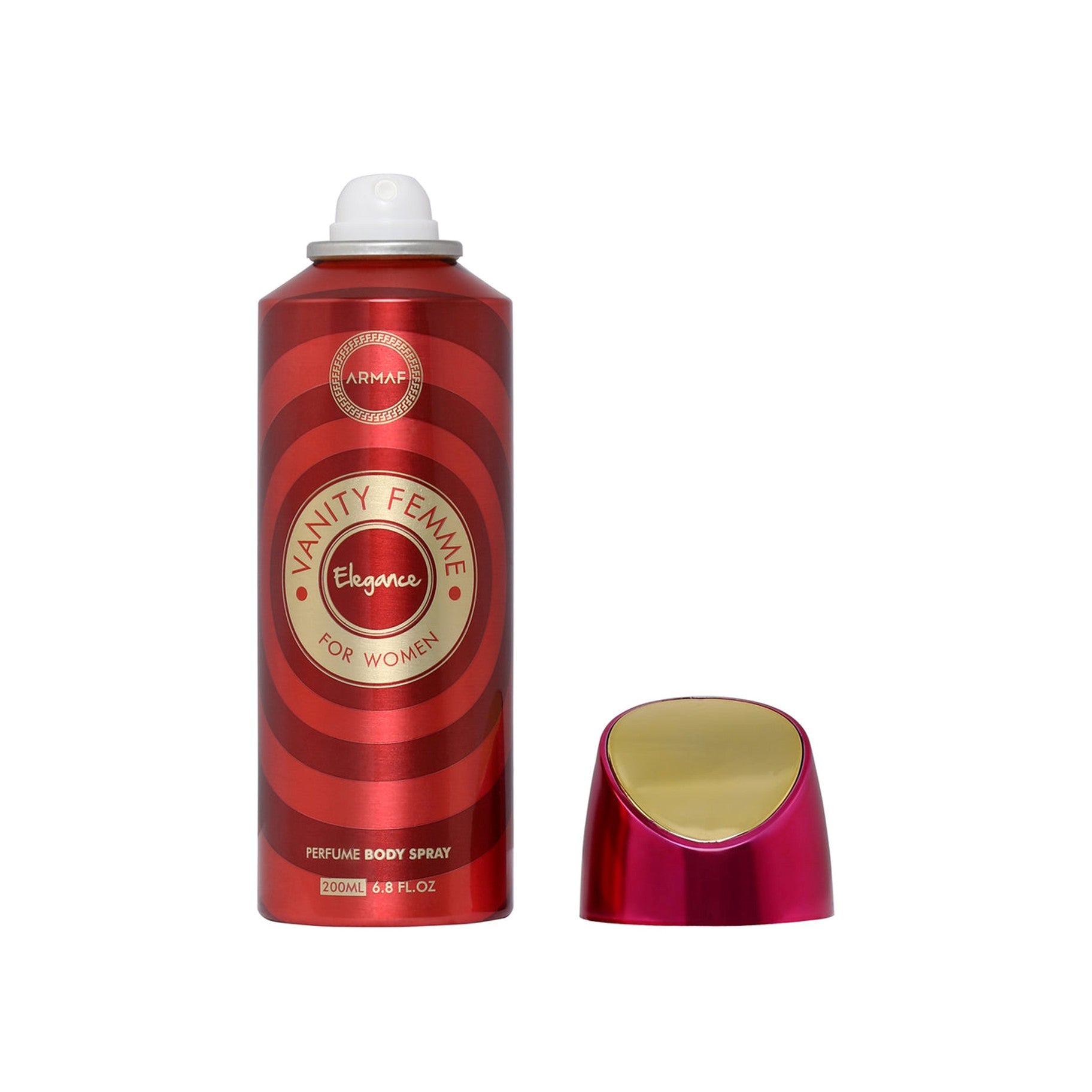 Armaf Vanity Femme Elegance Deodorant Body Spray 200ml for women with mandarin pink pepper peach lilac geranium and a soft elegant everyday scent