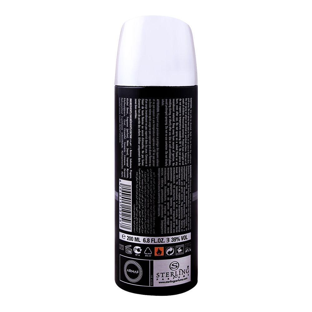 Armaf Vitesse Carbon Man perfume body spray 200ml sporty masculine body spray for men with bold scent
