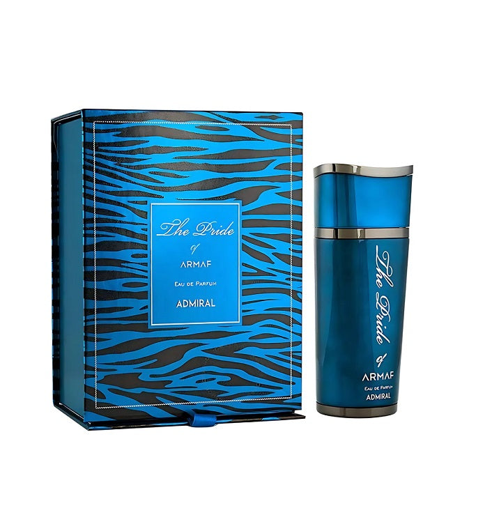 The Pride Of Armaf Admiral Eau De Parfum 100ml spicy amber fragrance with vanilla incense and warm woody scent