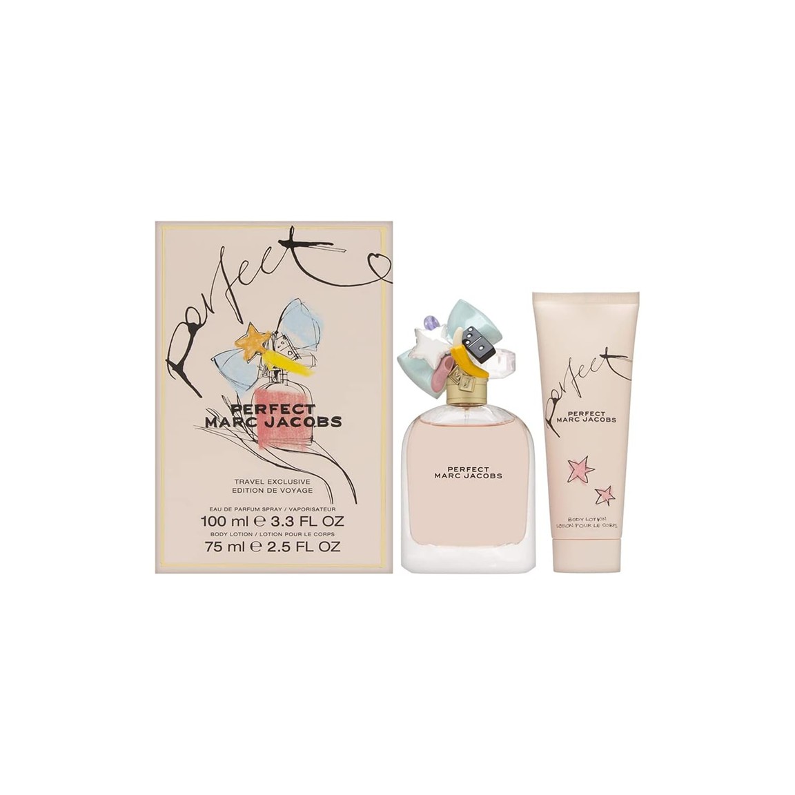 Presentation1-202-1.jpg Marc Jacobs Perfect 100ml EDP Spray / 75ml Body Lotion - Image 1