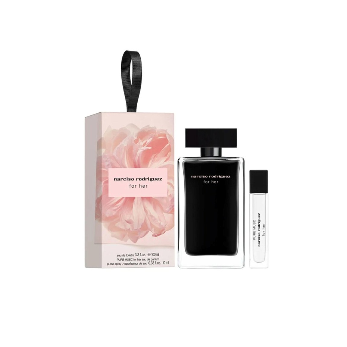Presentation1-227-1.jpg Narciso Rodriguez for Her 100ml EDT Spray / Pure Musc 10ml EDP Purse Spray - Image 1