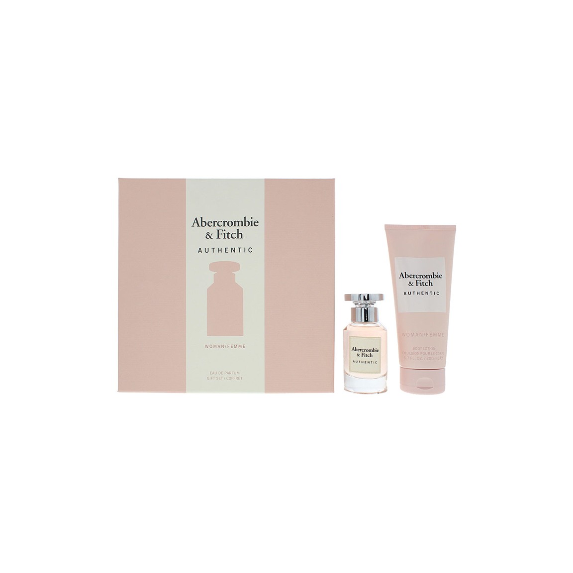 Presentation1-4-2.jpg Abercrombie & Fitch Authentic Woman 50ml EDP Spray / 200ml Body Lotion - Image 1
